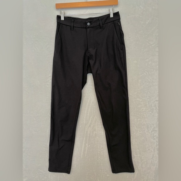 Lululemon mens black casual Commission Pant Classic warpstreme M5AEXS Size 28 - Picture 1 of 11